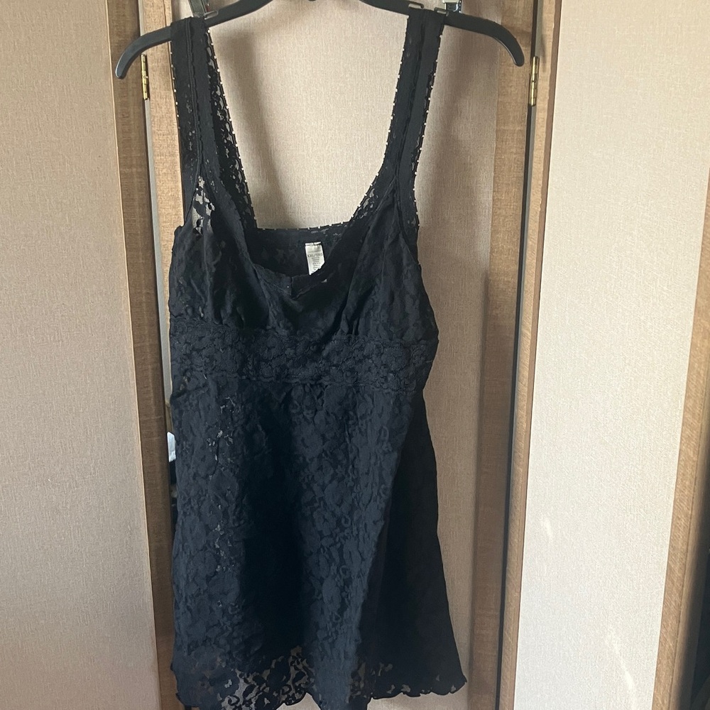FINAL MARKDOWN Ambrielle Black Lace chemise xxl
